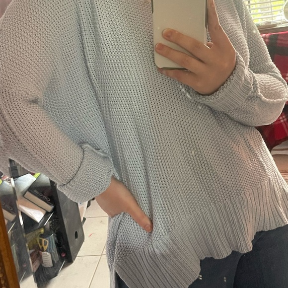 LUCKY BRAND Knit Sweater Light Blue Size M - Picture 2 of 2